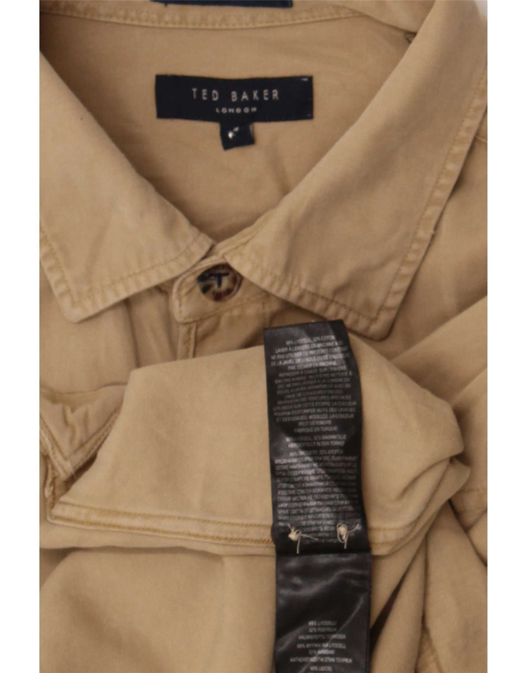 Koszula męska Ted Baker, rozmiar 4, duża, beżowy Lyocell