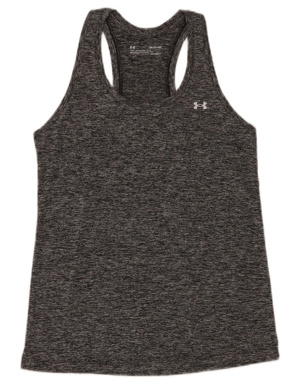 Damska kamizelka Under Armour Heat Gear Top UK 10, mała, szara, nakrapiana