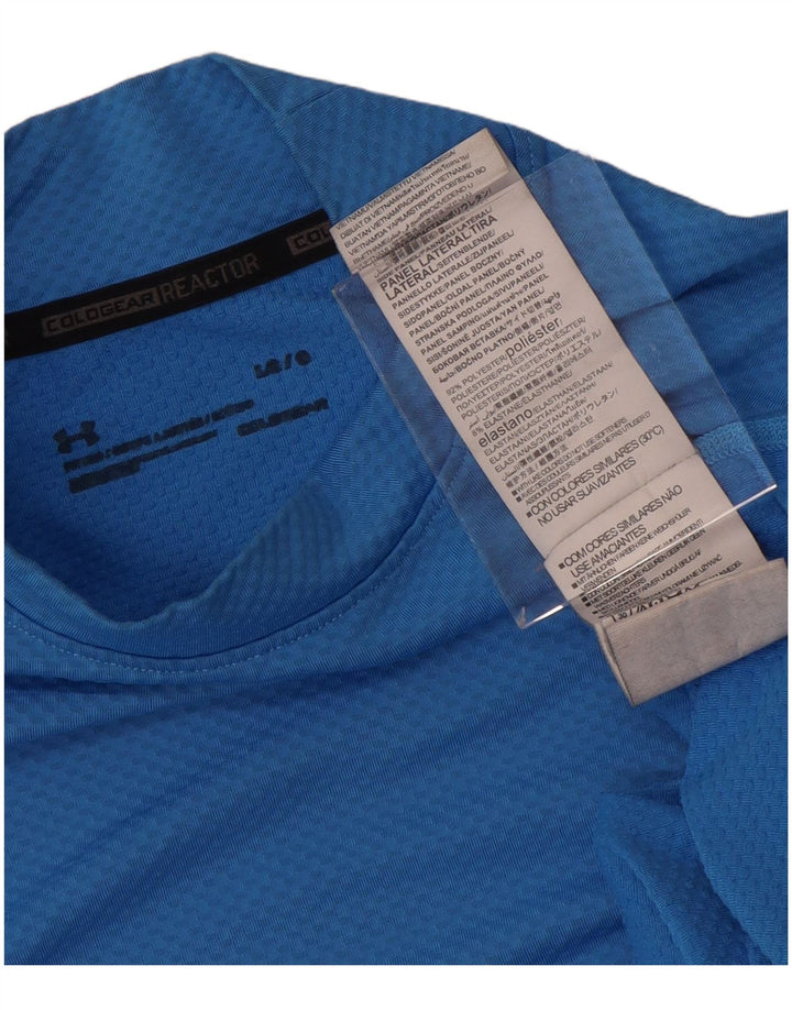 Under Armour Męski top z długim rękawem, duży, niebieski, poliestrowy
