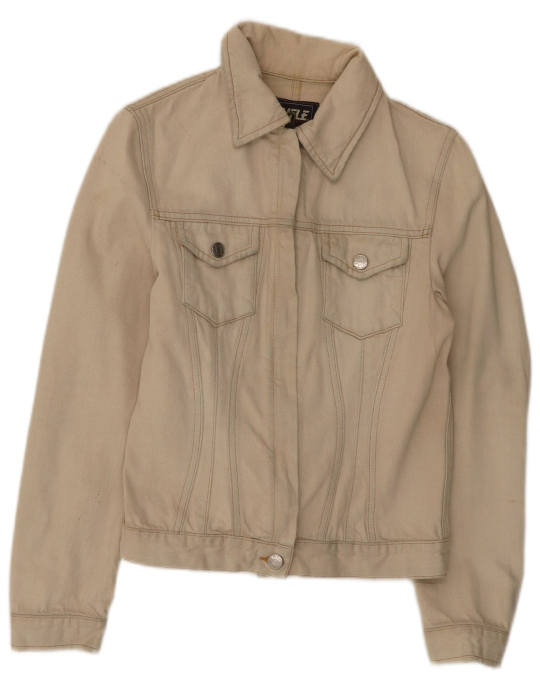 Damska kurtka dżinsowa Rifle Crop UK 12, średnia beżowa bawełna