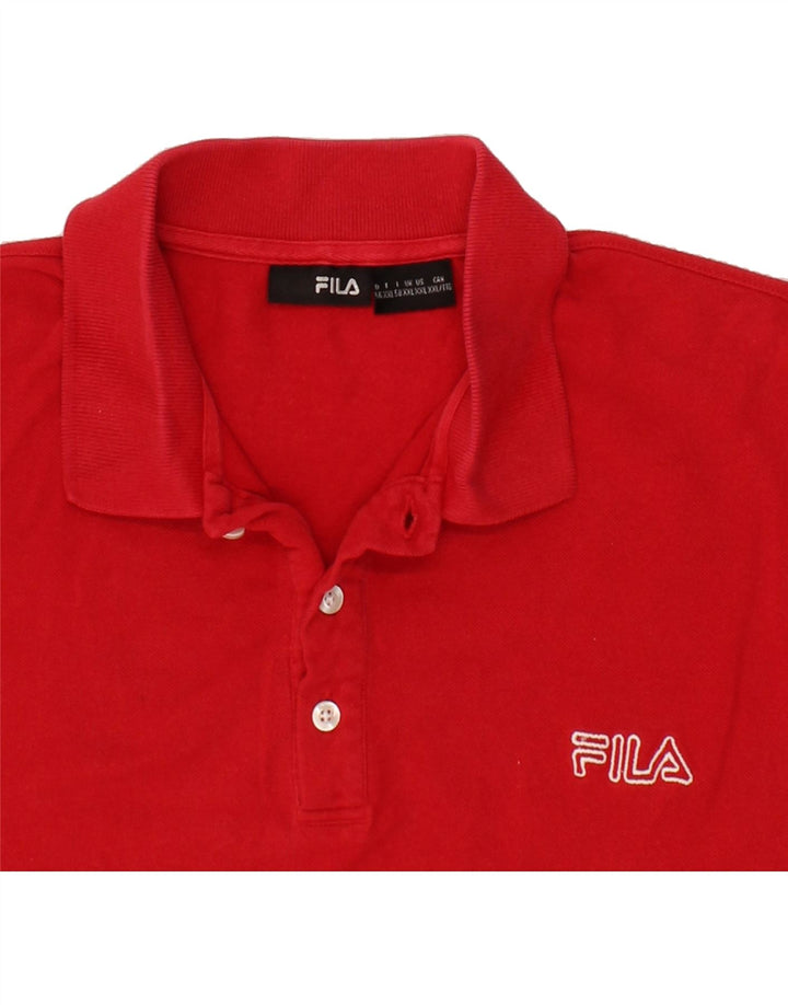 FILA Mens Polo Shirt 2XL Red Vintage Fila and Second-Hand Fila from Messina Hembry 