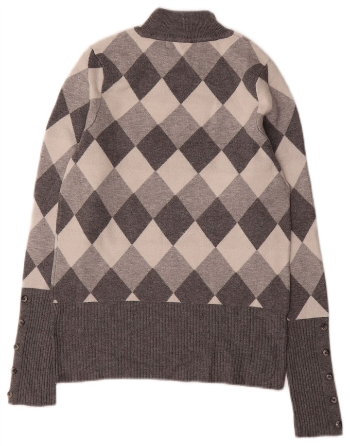 Marks & Spencer Damski sweter z golfem UK 8, mały, szary