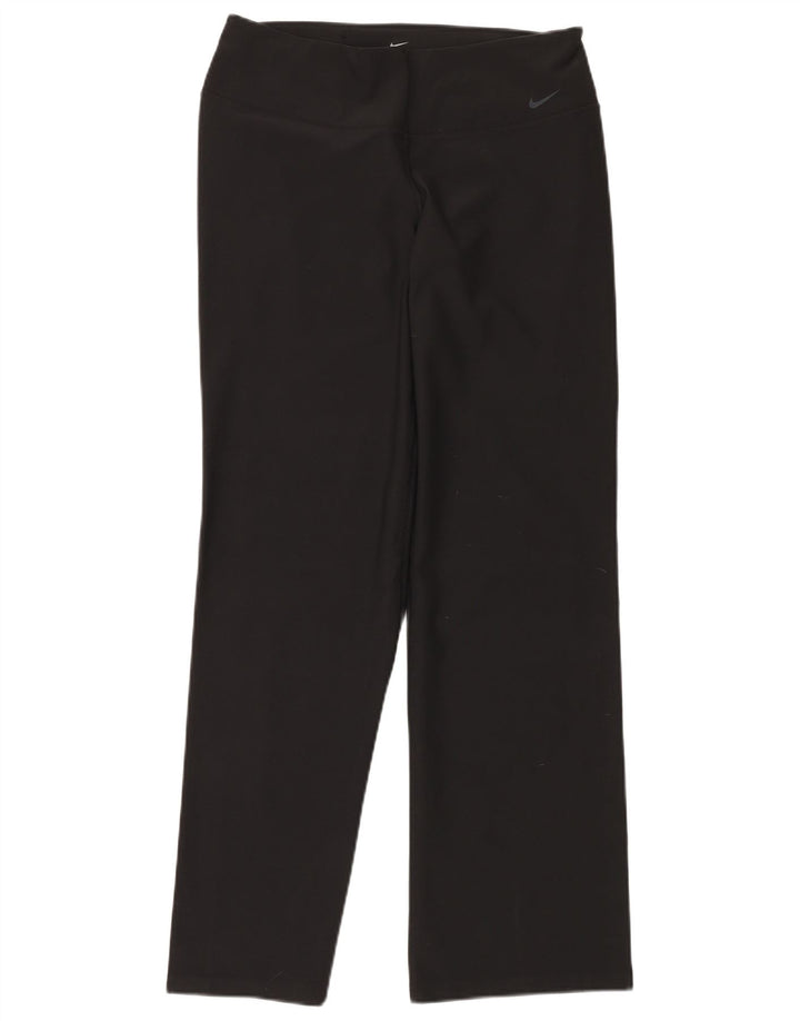 Damskie spodnie dresowe NIKE Dri Fit UK 14, duże, czarne, poliestrowe