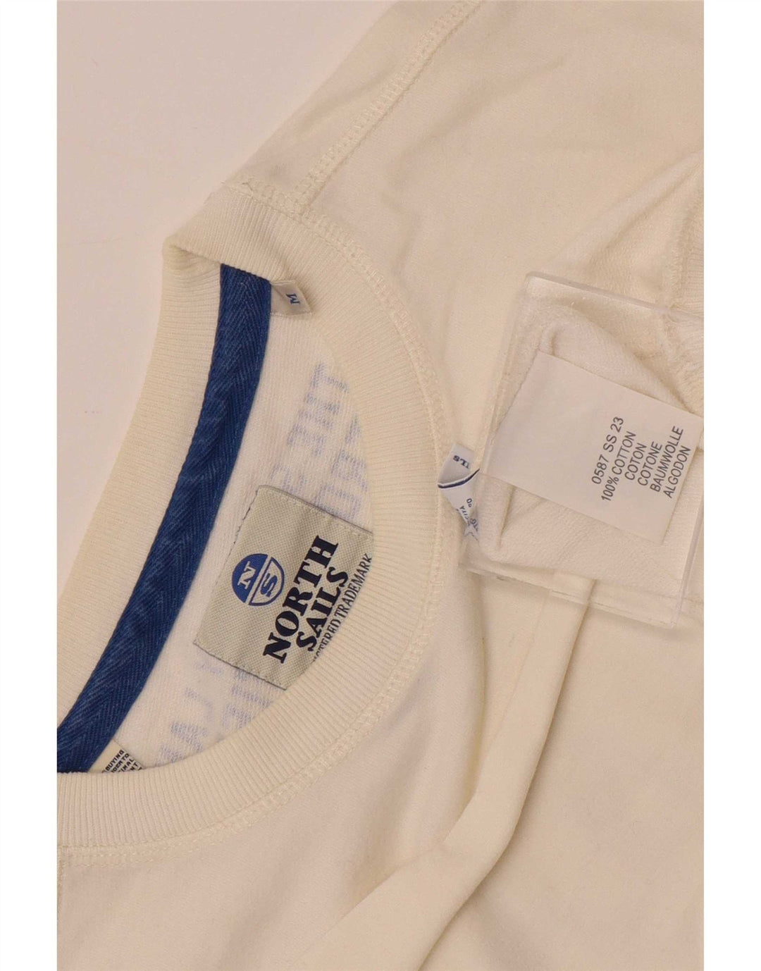Męska bluza z grafiką North Sails, średnia, biała, bawełniana
