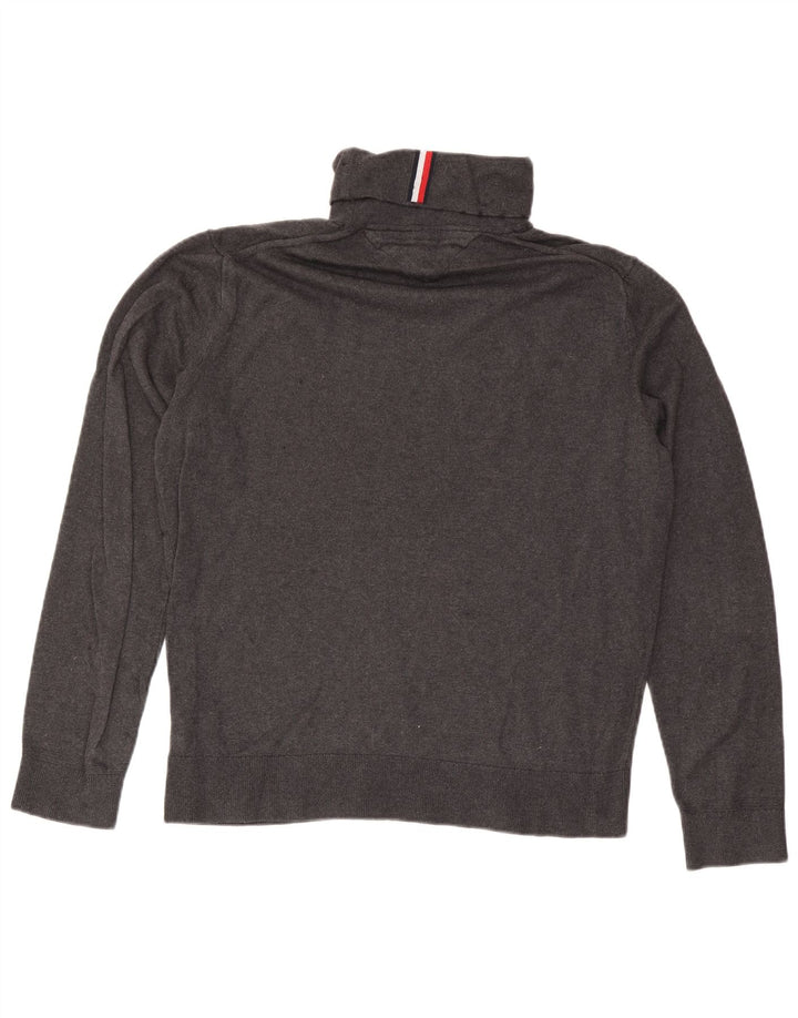 Męski sweter z golfem Tommy Hilfiger XL, szary, bawełniany