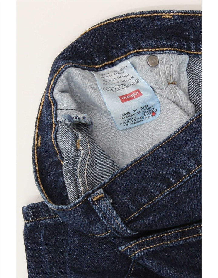 Męskie proste dżinsy Wrangler W38 L29, granatowe, bawełniane