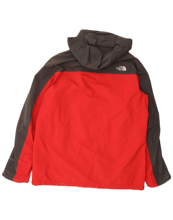 Męska kurtka przeciwdeszczowa z kapturem The North Face UK 42 XL, nylon w kolorze czerwonym