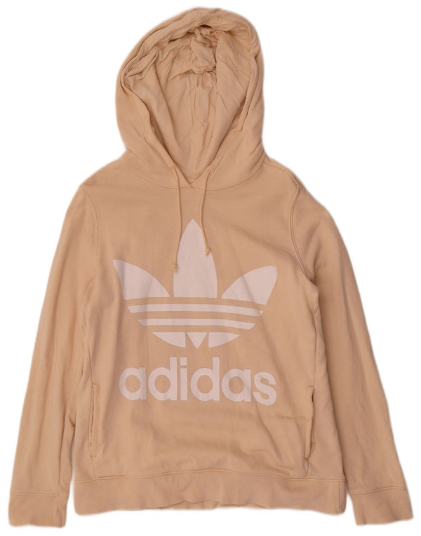 Damska bluza z kapturem Adidas Graphic UK 12 Mediun Beżowa bawełna