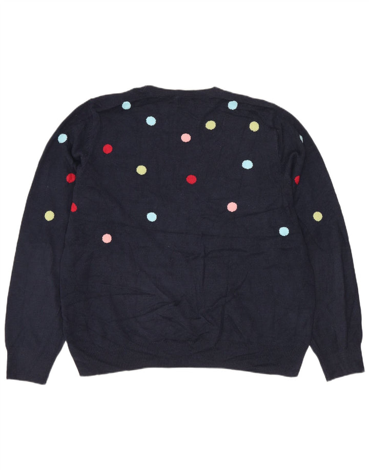 MARKS & SPENCER Damski sweter z okrągłym dekoltem UK 16, duży, granatowy