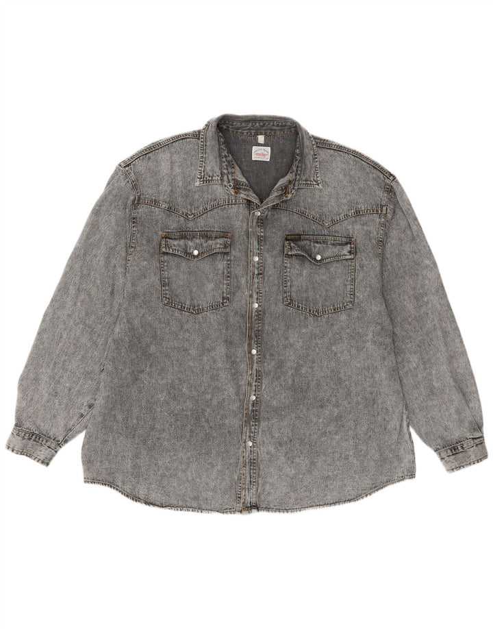 Męska koszula dżinsowa Arizona XL, szara, bawełniana