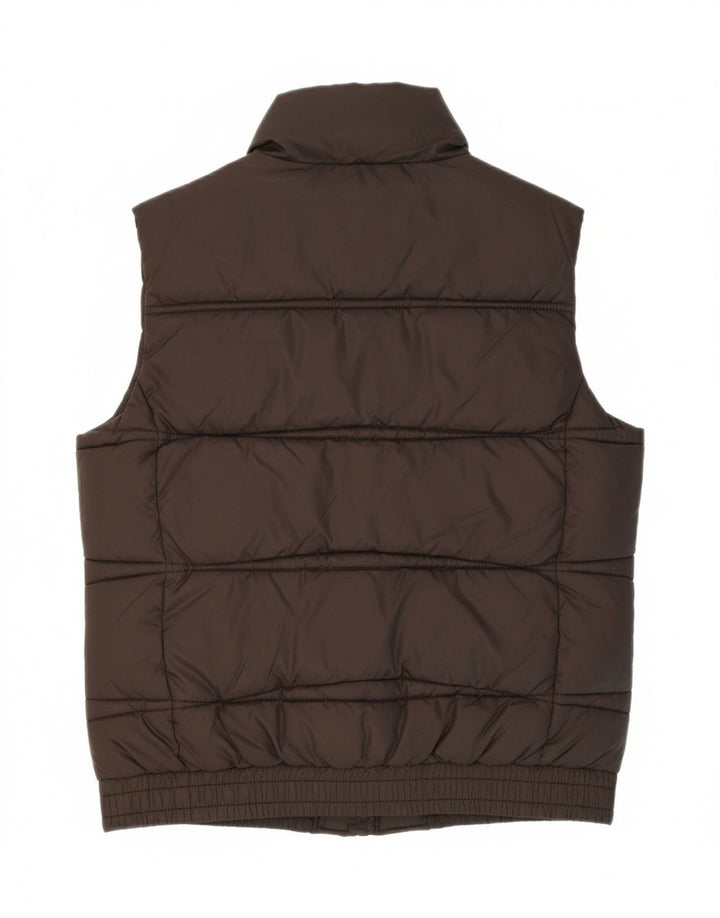 KAPPA Womens Padded Gilet UK 14 Medium Brown Polyester Vintage Kappa and Second-Hand Kappa from Messina Hembry 