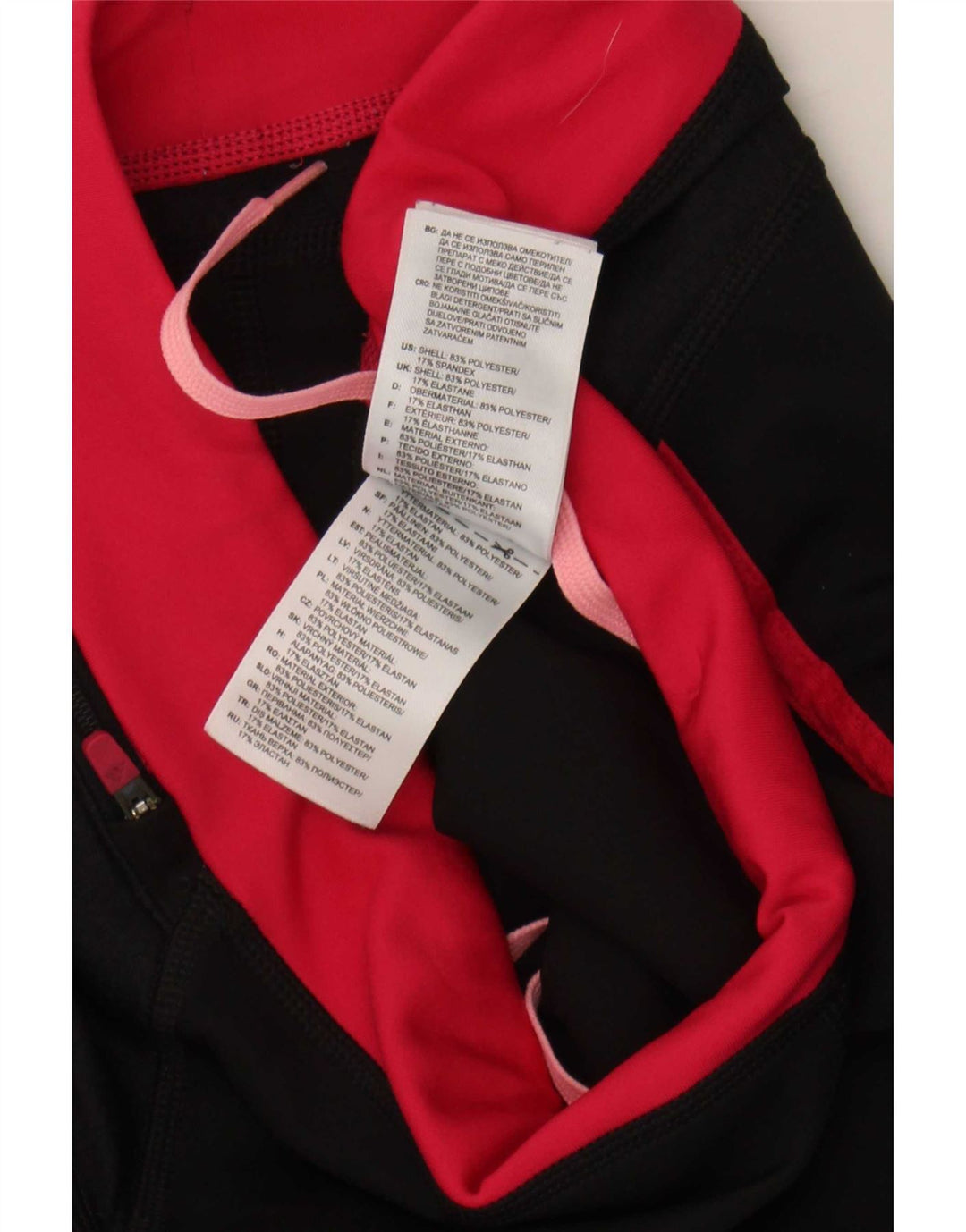 Damskie legginsy Adidas Capri UK 12, średni czarny poliester z blokami kolorów