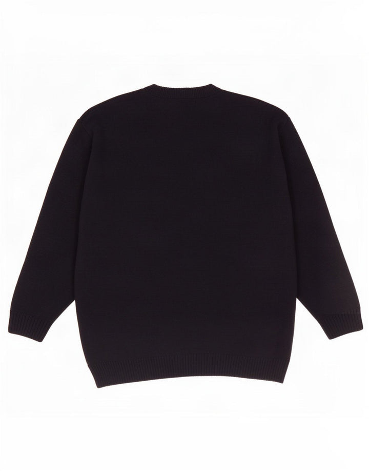 Marks & Spencer Męski sweter St. Michael z okrągłym dekoltem, duży, granatowy