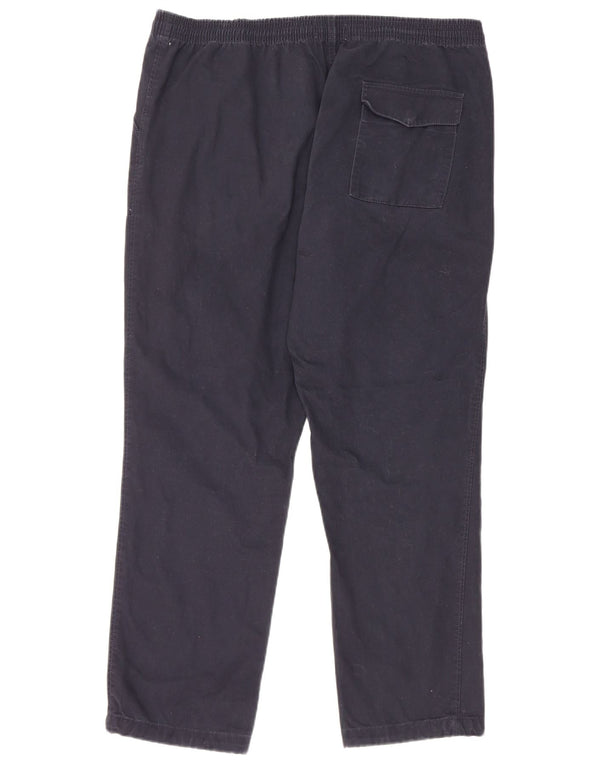 Męskie spodnie typu chino Regular Marks & Spencer W35 L29 Granatowa bawełna