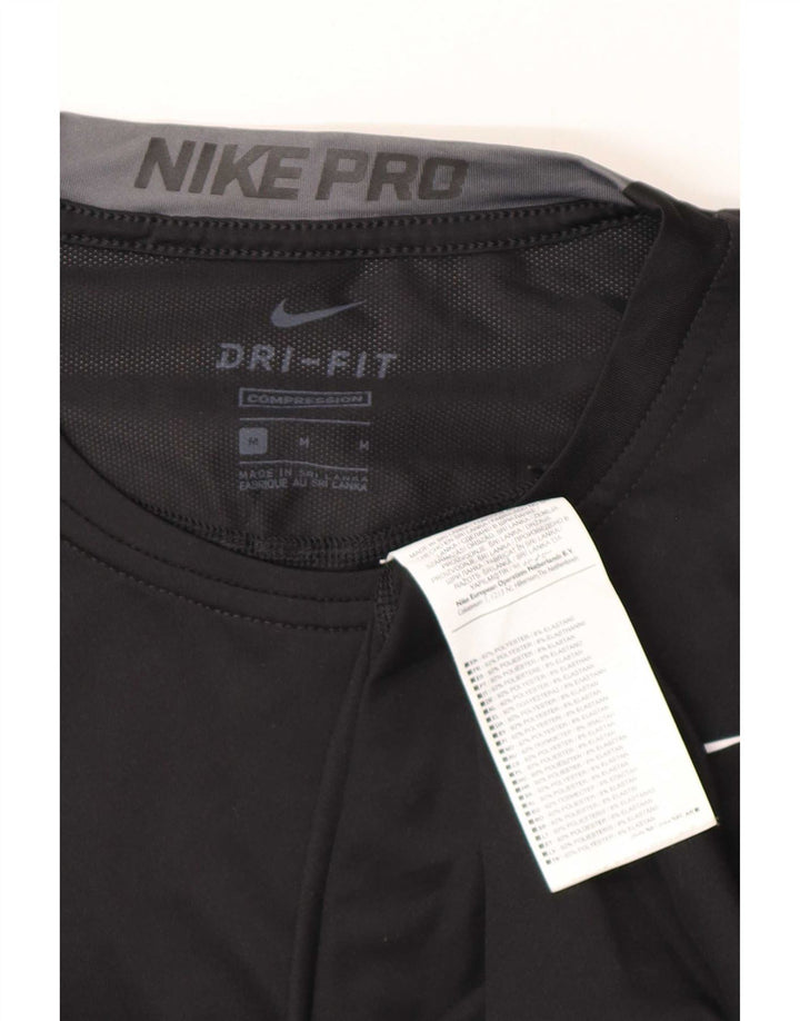 Męska koszulka kompresyjna Nike Top, średnia, czarna, poliestrowa, sportowa