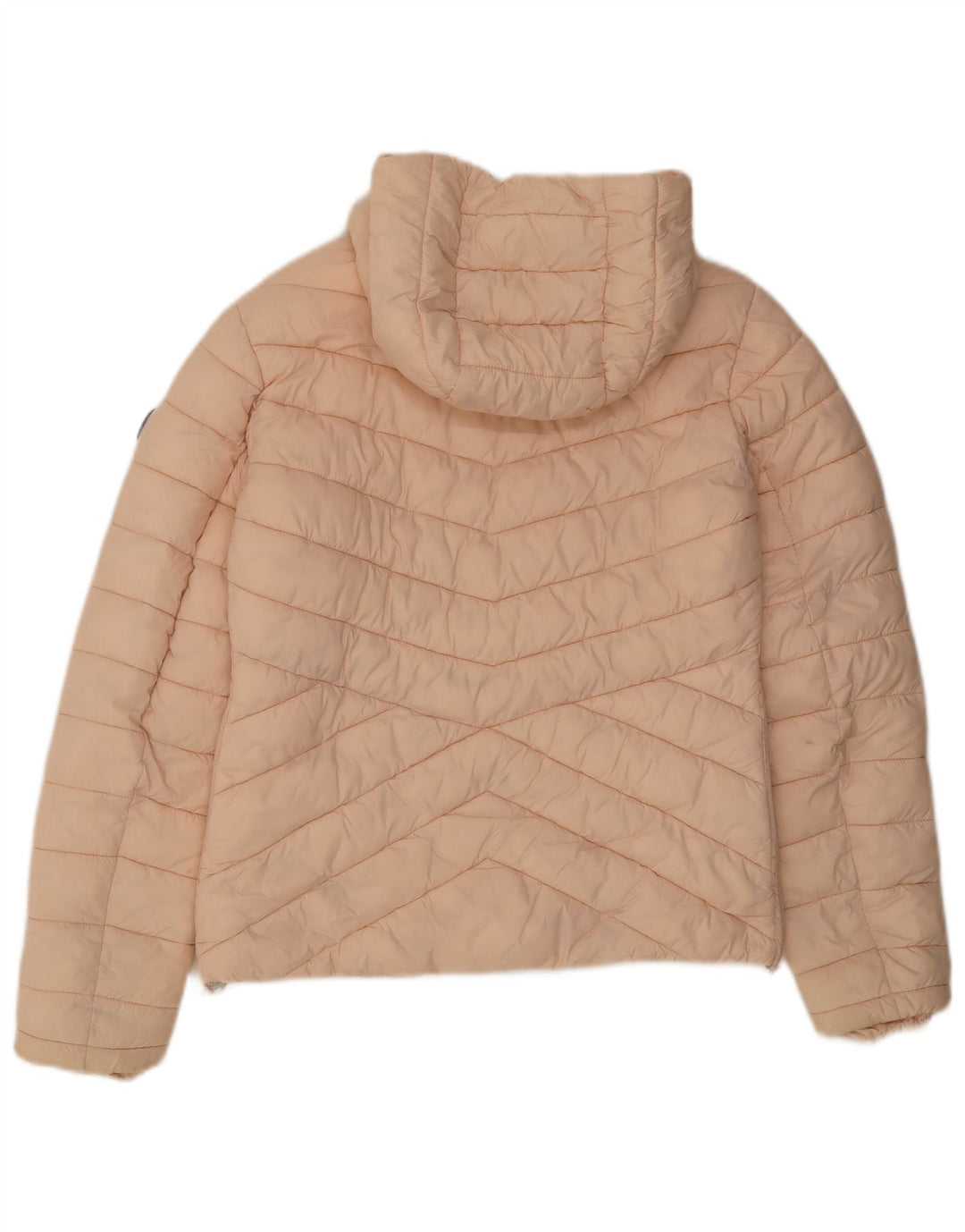 Damska wyściełana kurtka z kapturem Superdry UK 10, mały, różowy nylon