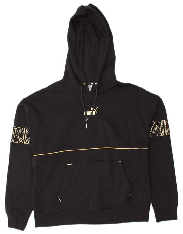 Damski sweter z kapturem i grafiką PUMA UK 14, średni czarny, bawełniany