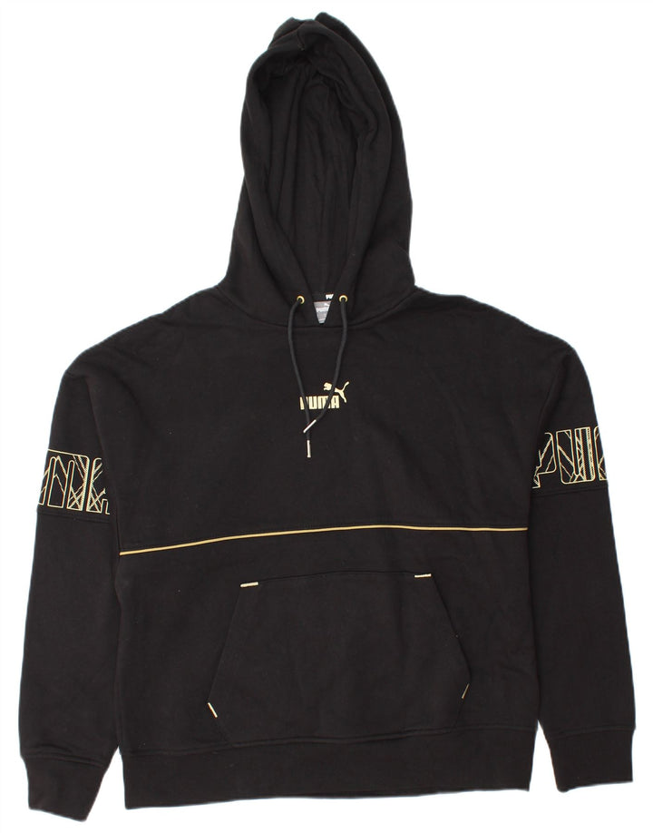 Damski sweter z kapturem i grafiką PUMA UK 14, średni czarny, bawełniany