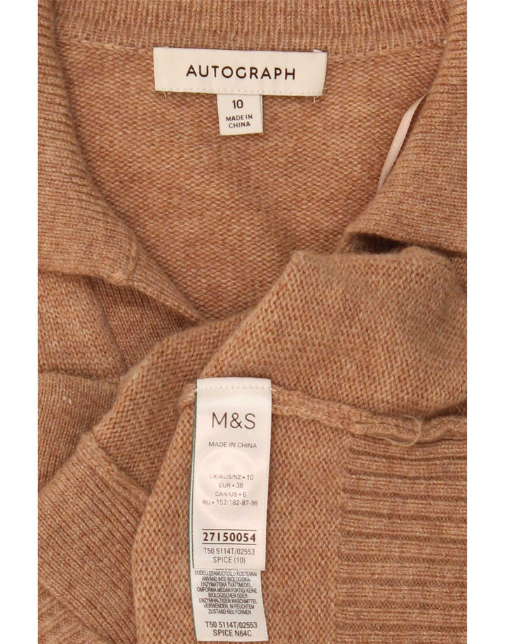 Marks & Spencer Damski sweter z autografem, UK 10, mały beż