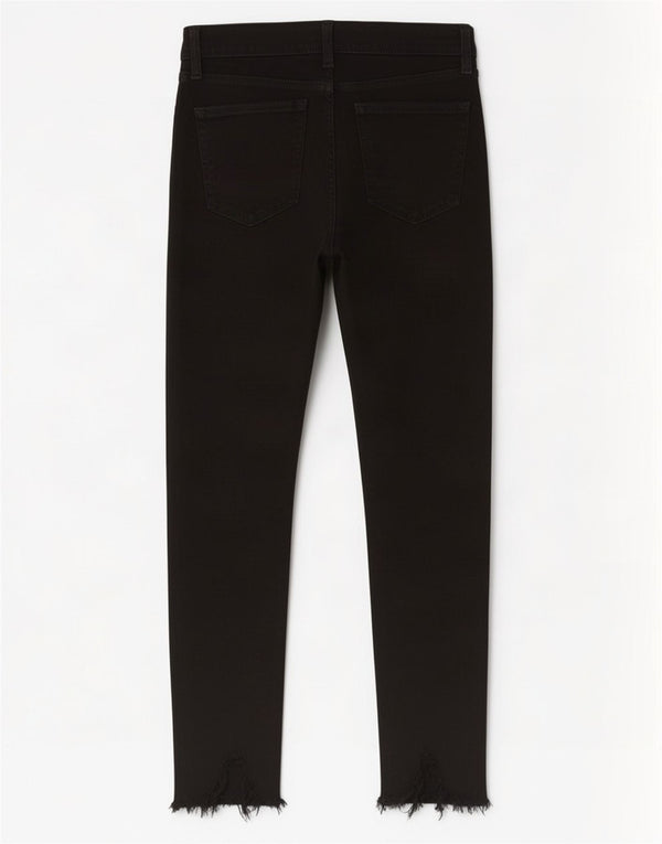 Damskie jeansy Skinny firmy Topshop Jamie Distressed W30 L24, czarne, bawełniane