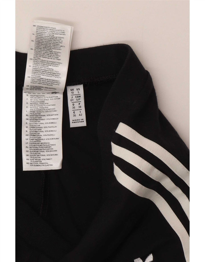 Legginsy Damskie Adidas UK 10 Małe Czarne Bawełniane