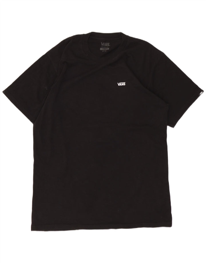 Męski T-shirt Vans o klasycznym kroju, duży, czarny, bawełniany