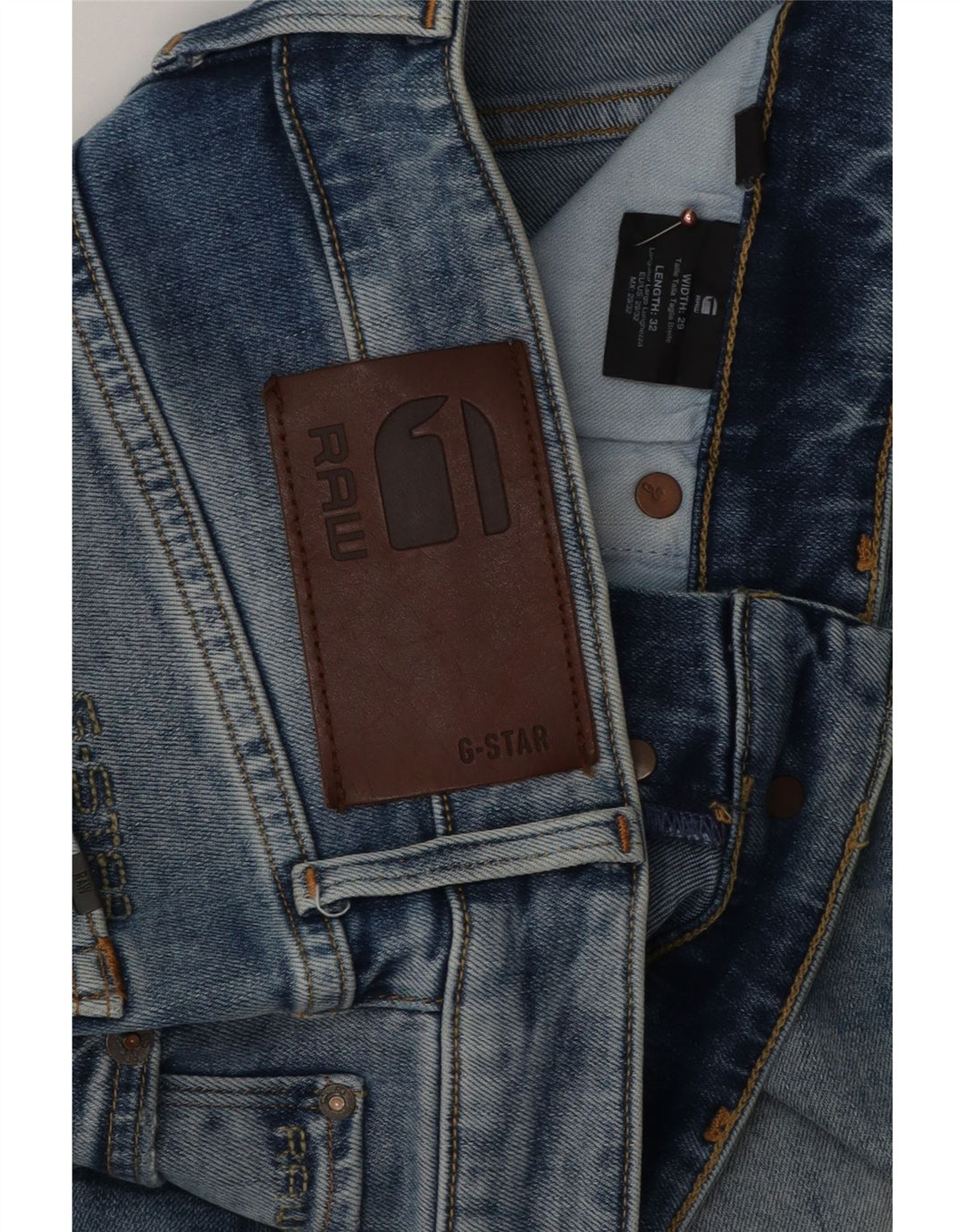 G-Star Męskie 3301 Slim Jeans W29 L29 Niebieska bawełna