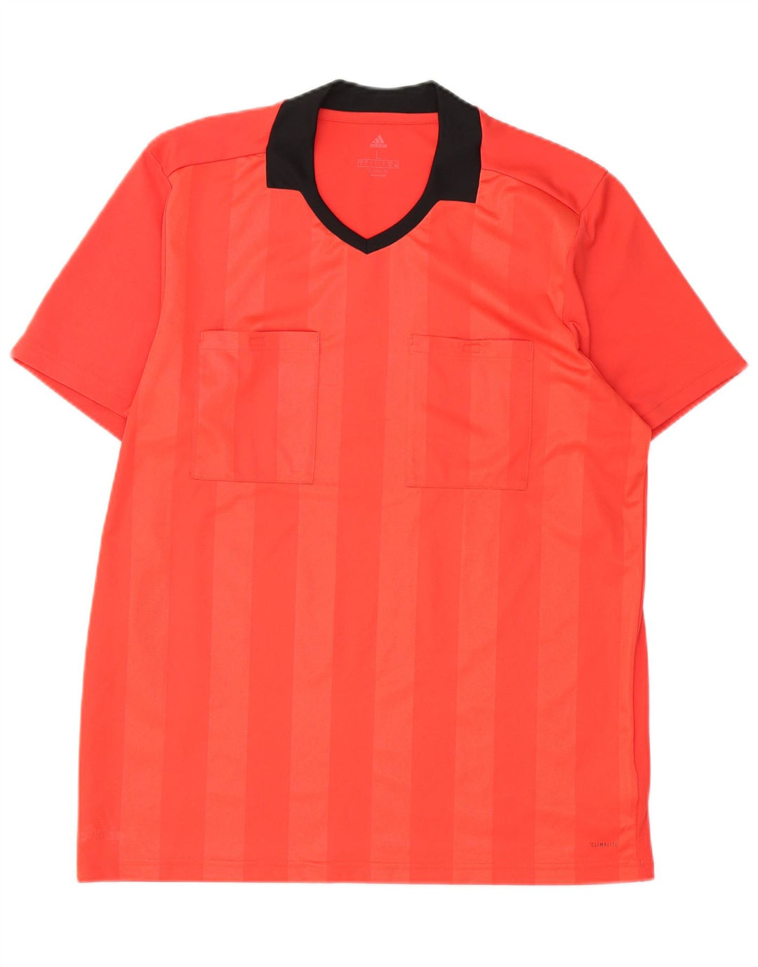 Adidas Męski T-shirt Top Duży Czerwony Poliester z blokami kolorów
