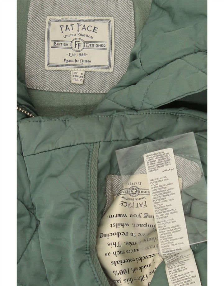 Damska kurtka oversize FAT FACE UK 6 XS, zielony poliester