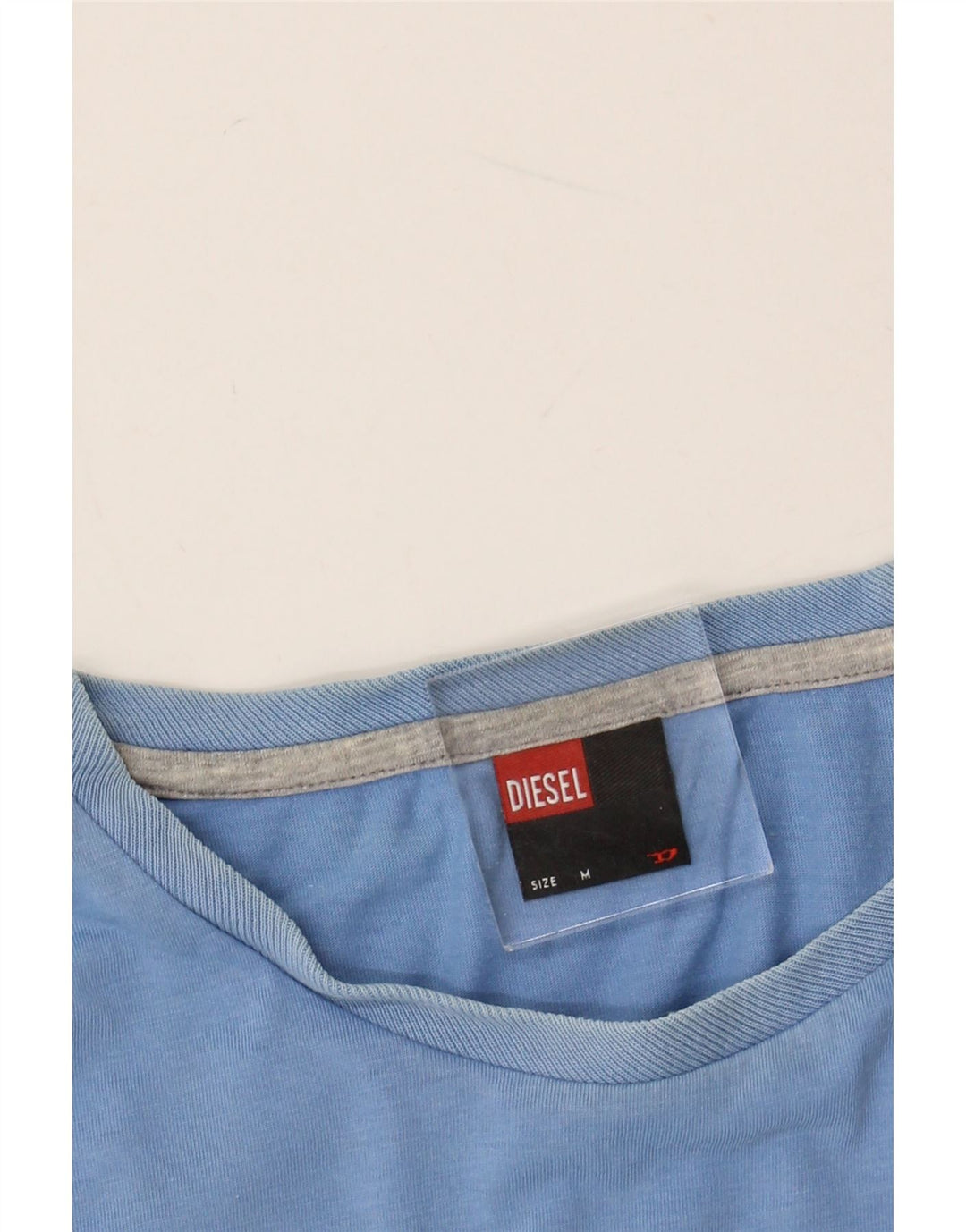 T-shirt męski DIESEL, bawełniany, średni niebieski