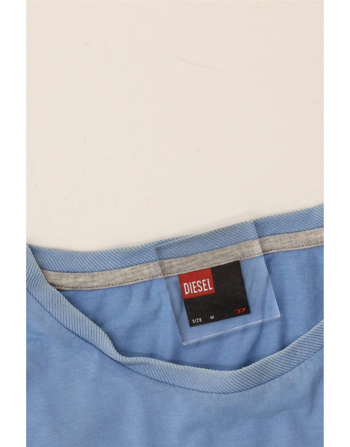 T-shirt męski DIESEL, bawełniany, średni niebieski