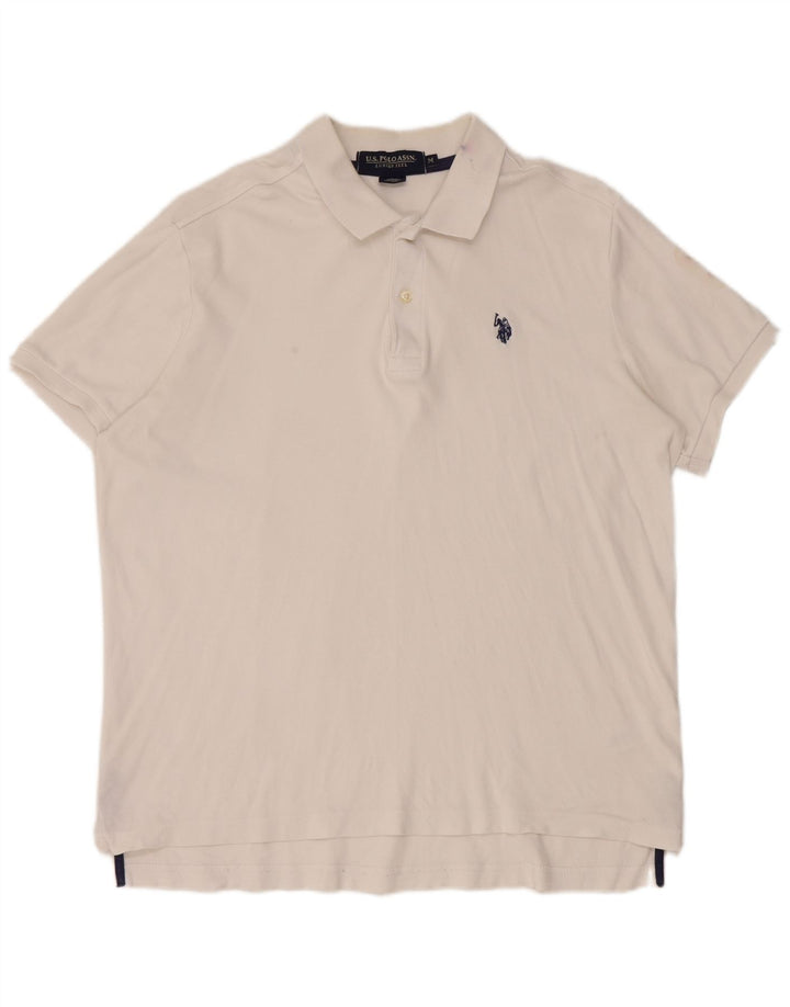 US Polo Assn. Koszula męska, średnia, biała, bawełniana
