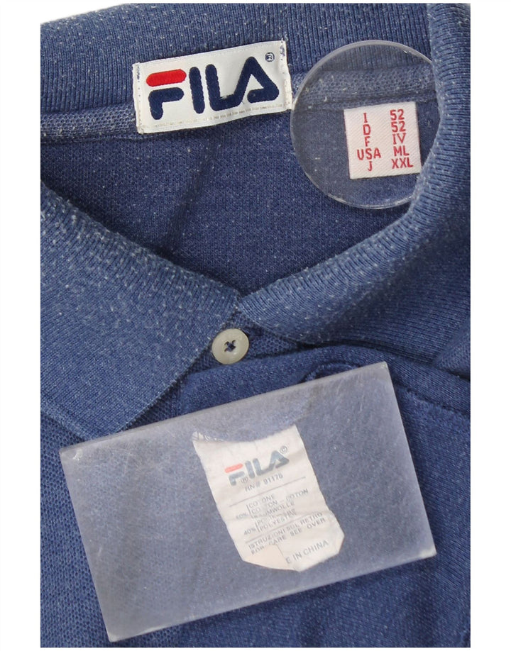 Męska koszulka polo Fila IT 52, duża, niebieska, bawełniana