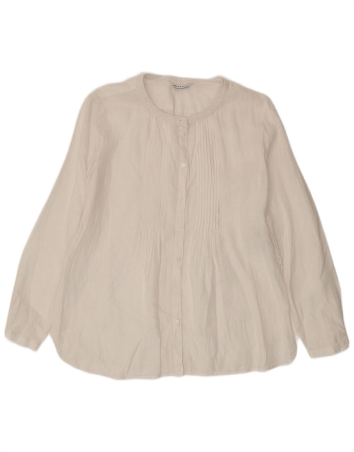 Damska bluzka koszulowa oversize Marella UK 10 Small White Line