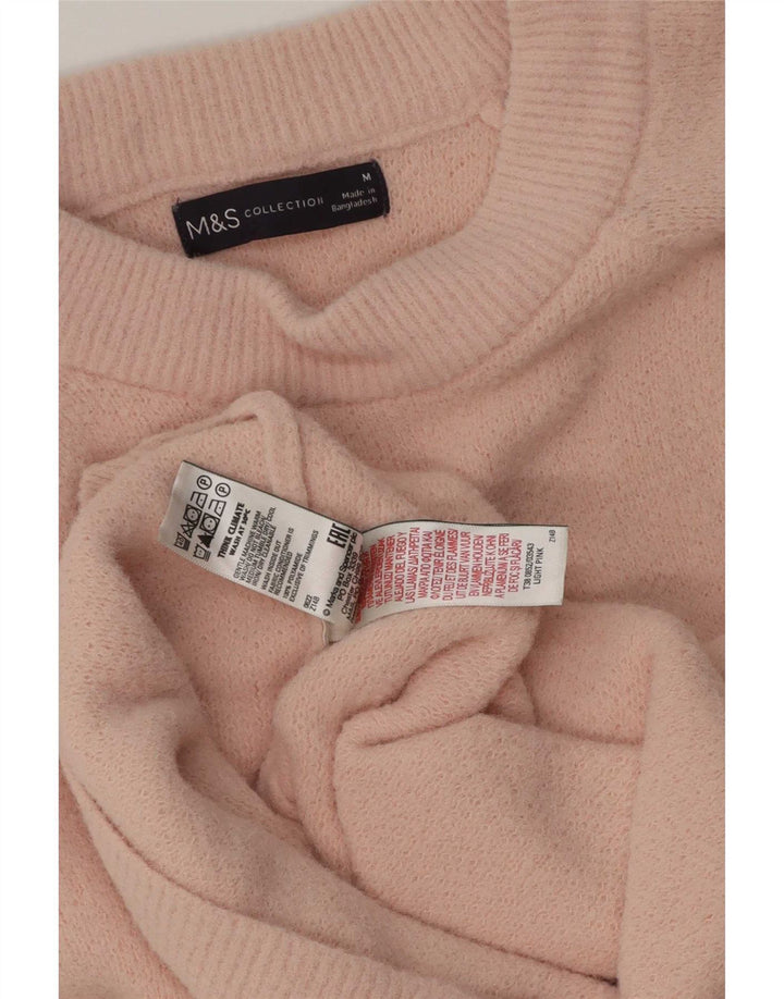 Marks & Spencer Damski sweter oversize z dekoltem w łódkę, UK 14, średni róż