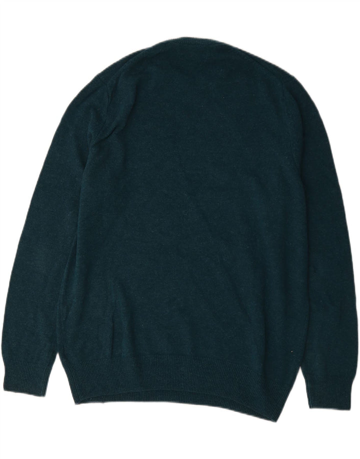Marks & Spencer Męski sweter z okrągłym dekoltem XL, zielony, z owczej wełny