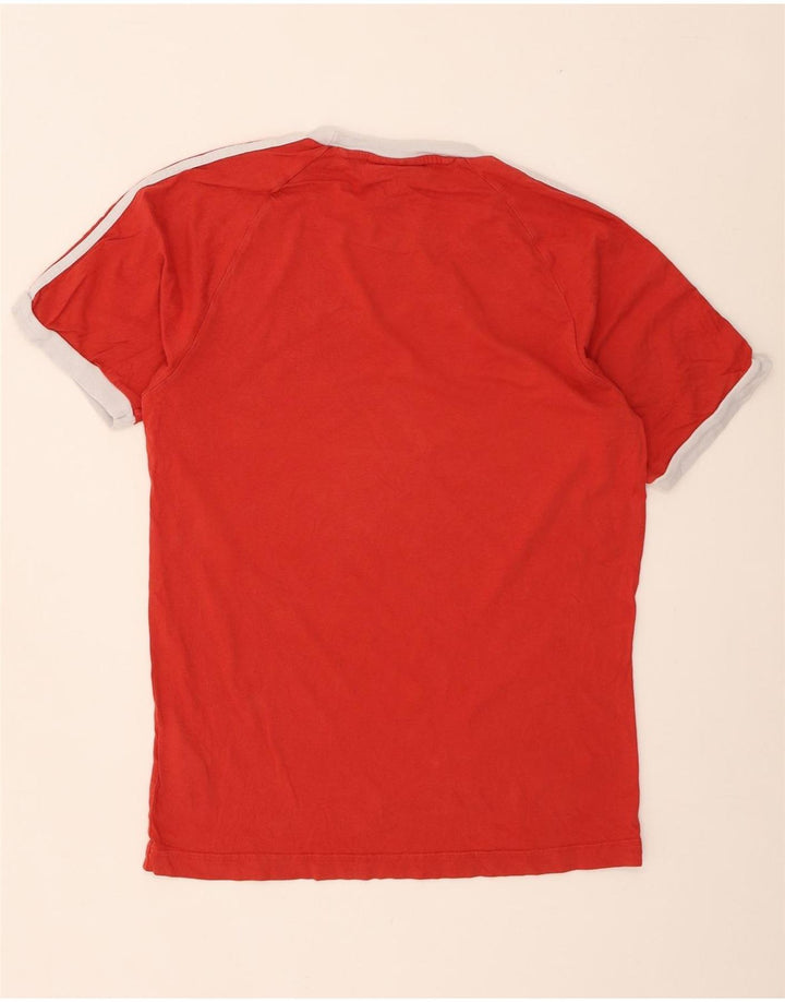 Adidas Męski T-shirt Top Średni Czerwony Bawełniany