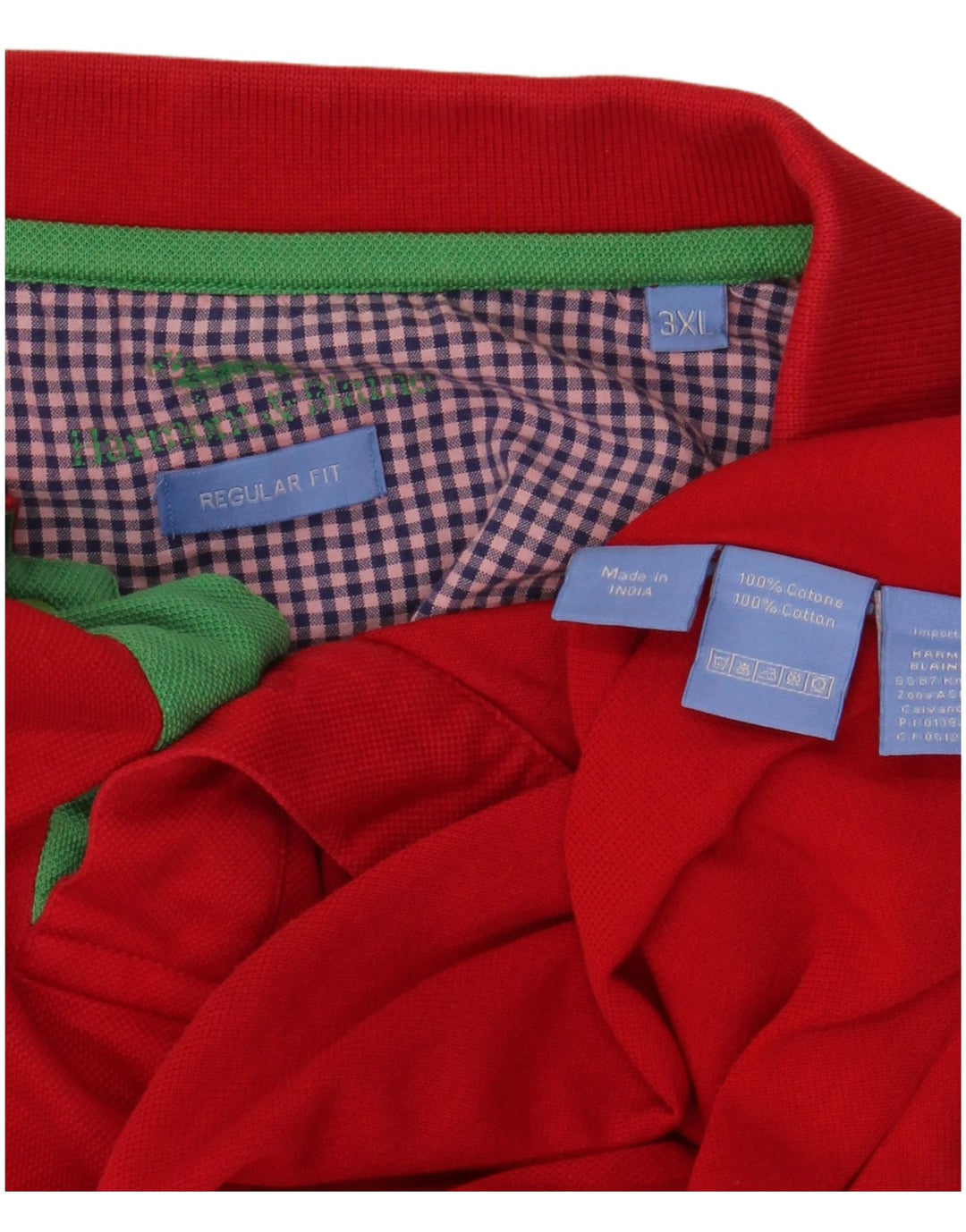 Męska koszulka polo HARMONT & BLAINE z grafiką o regularnym kroju, 3XL, czerwona, bawełniana