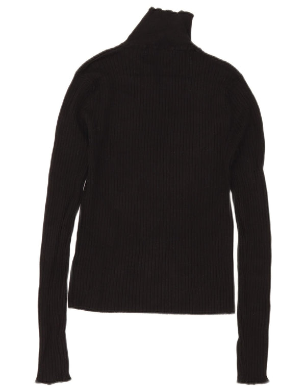 Damski sweter z golfem Zara UK 12 Średnia czarna wiskoza