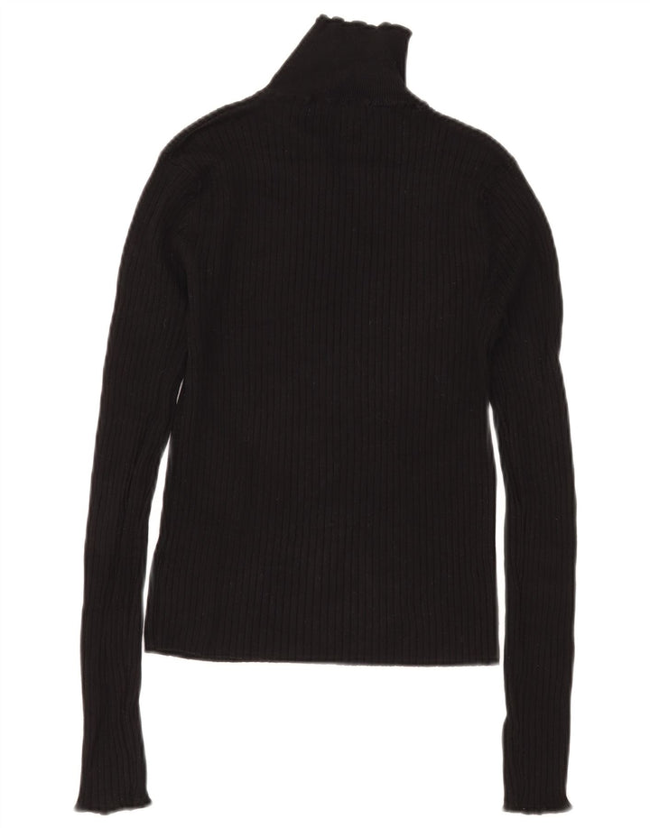 Damski sweter z golfem Zara UK 12 Średnia czarna wiskoza
