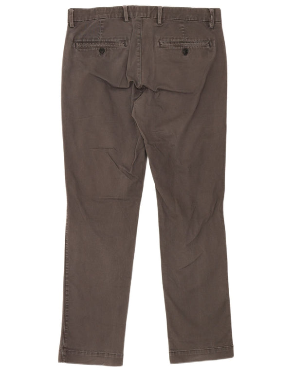 Gap Mens Slim Fit Chino Trousers W32 L30 Grey Cotton