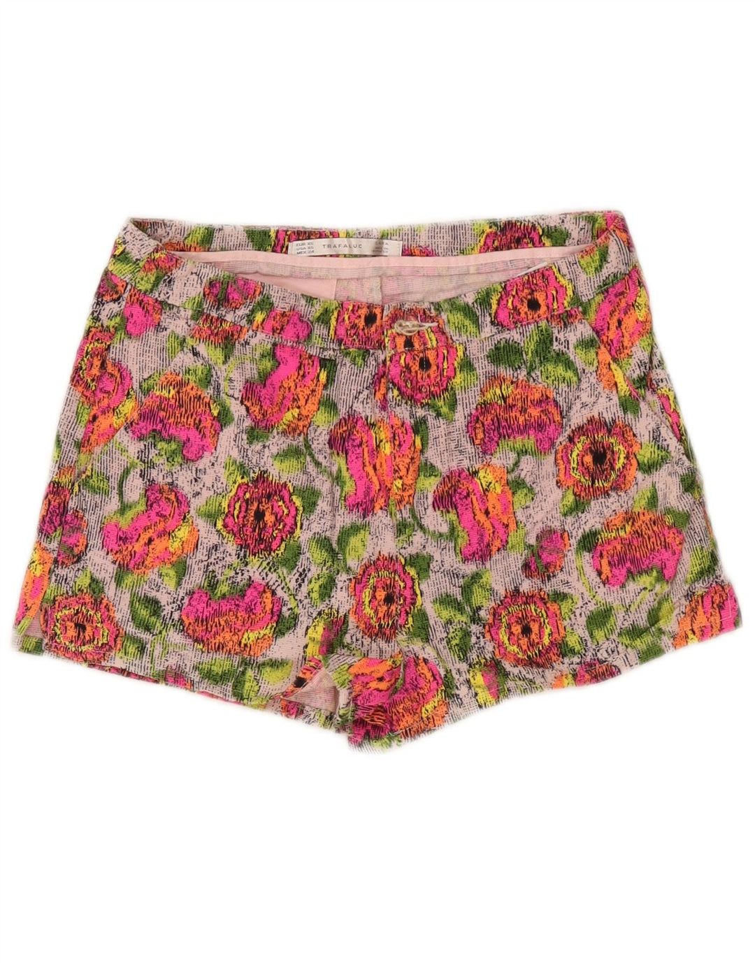 Damskie spodenki Zara XS W24 Wielobarwna bawełna w kwiaty