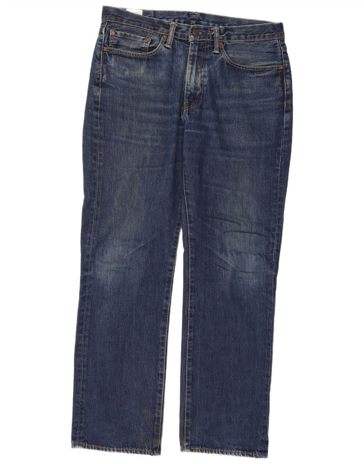 Męskie dżinsy Levi's 514 Straight W34 L32 Granatowa bawełna