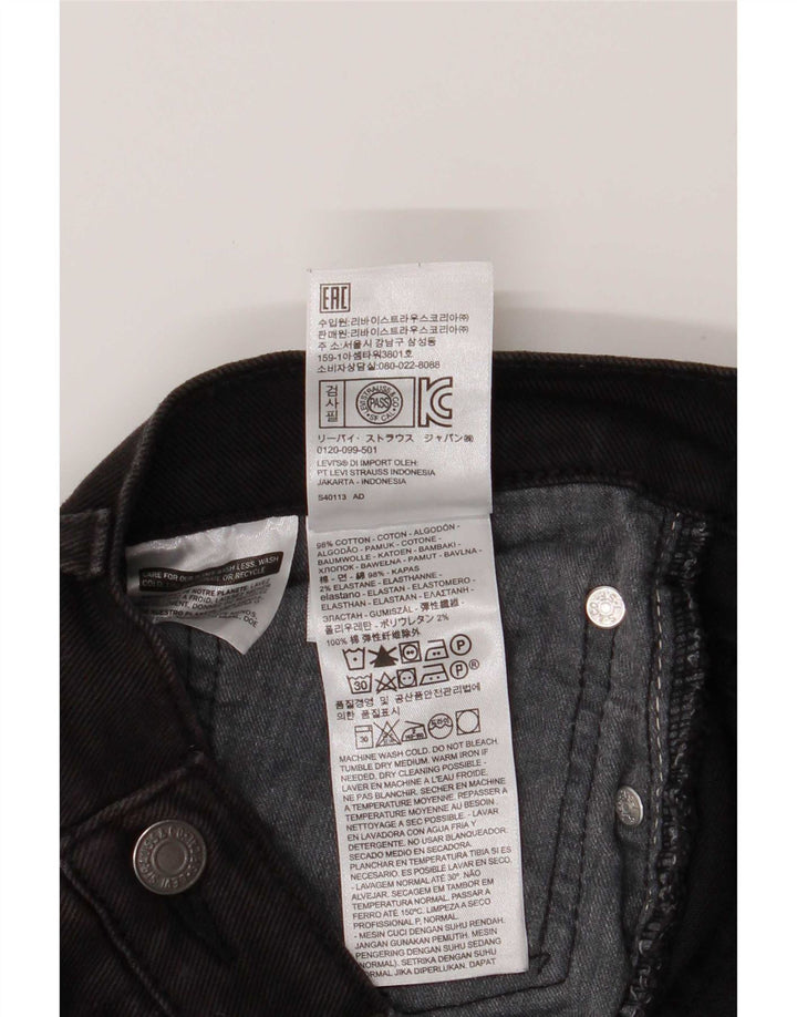 Męskie dżinsy Levi's 514 Straight W36 L26 Czarna bawełna