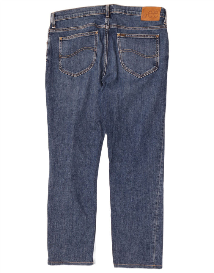 Męskie jeansy Lee Rider Slim W34 L28 Niebieskie bawełniane