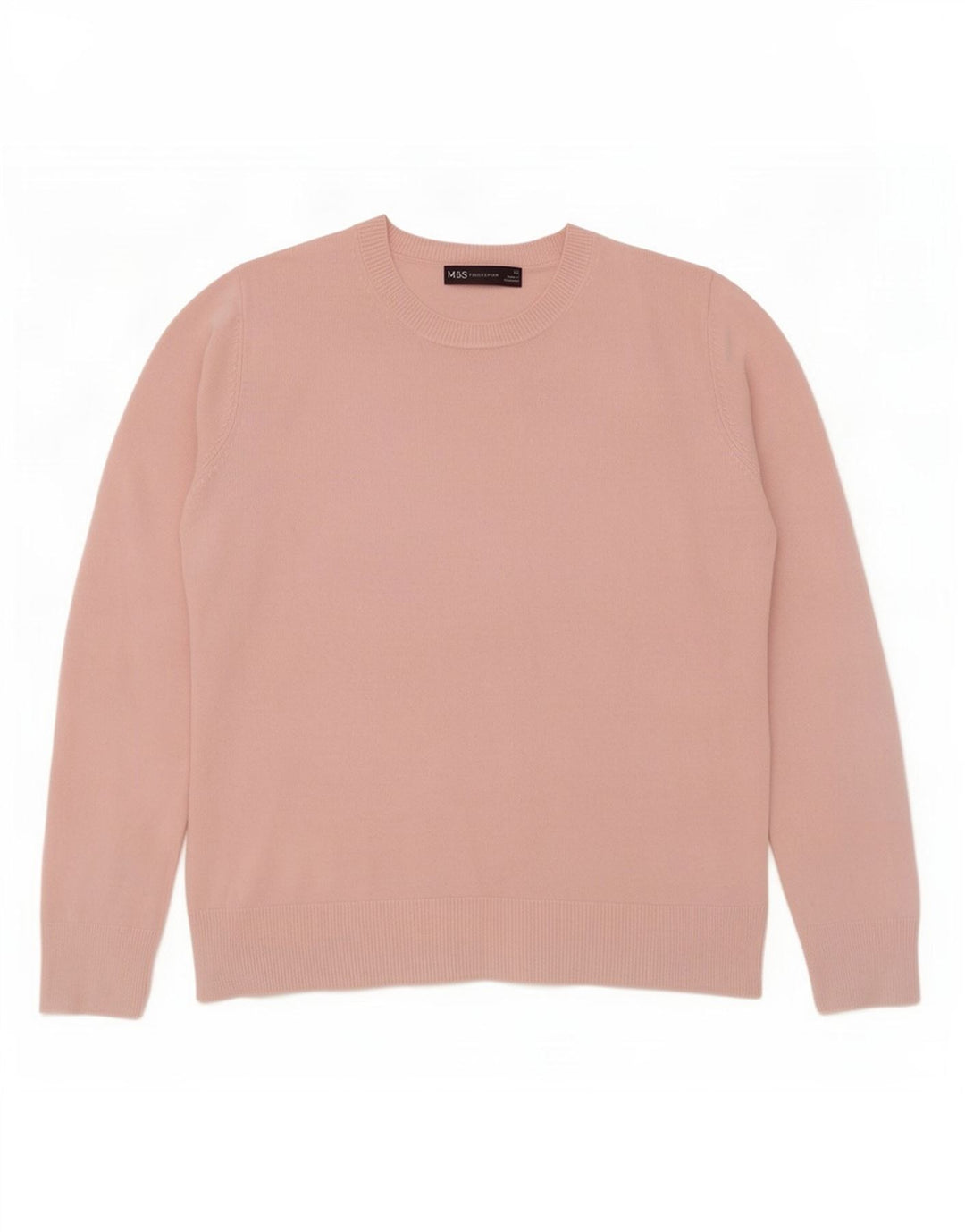 Sweter damski Marks & Spencer z okrągłym dekoltem, UK 12, średni róż