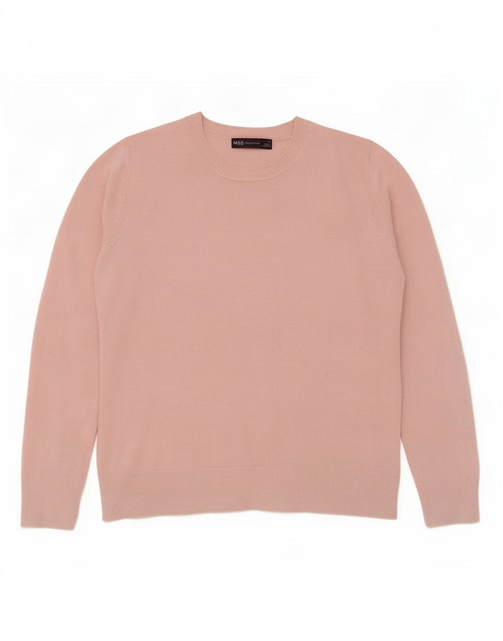 Sweter damski Marks & Spencer z okrągłym dekoltem, UK 12, średni róż