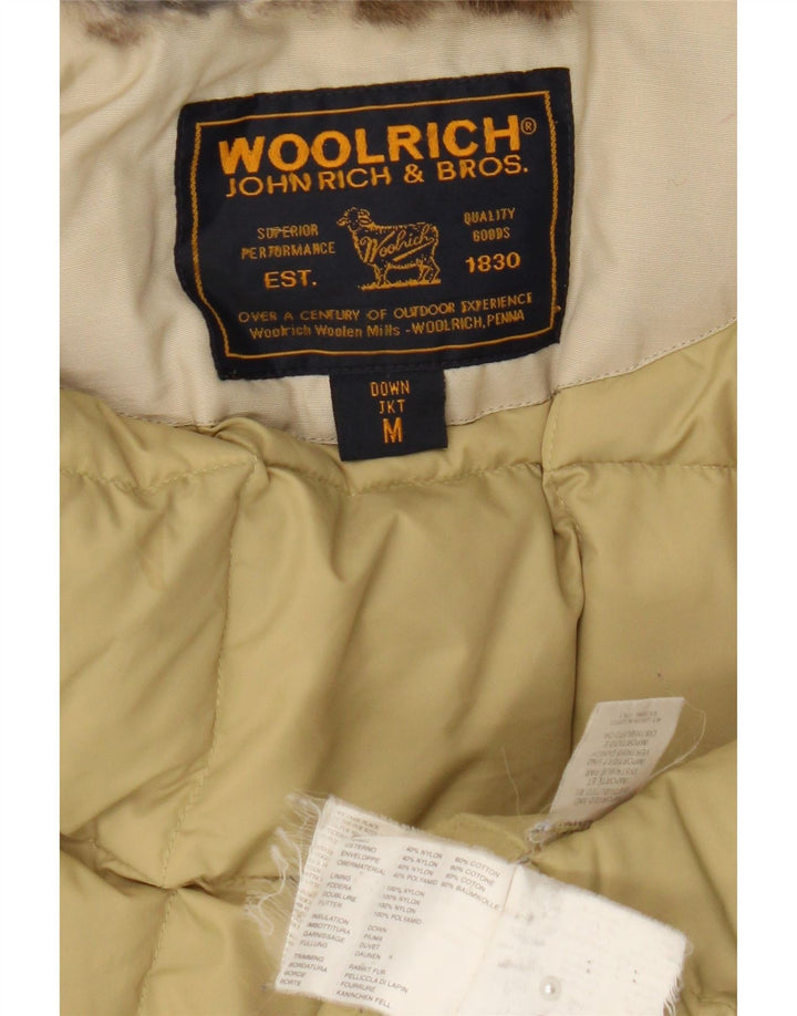 Damska ocieplana kurtka Woolrich UK 14, średnia beżowa bawełna