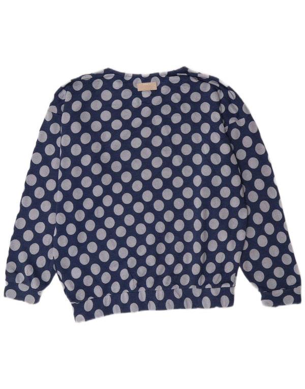 Adidas Womens Graphic Sweatshirt Jumper UK 10 Small Blue Polyester