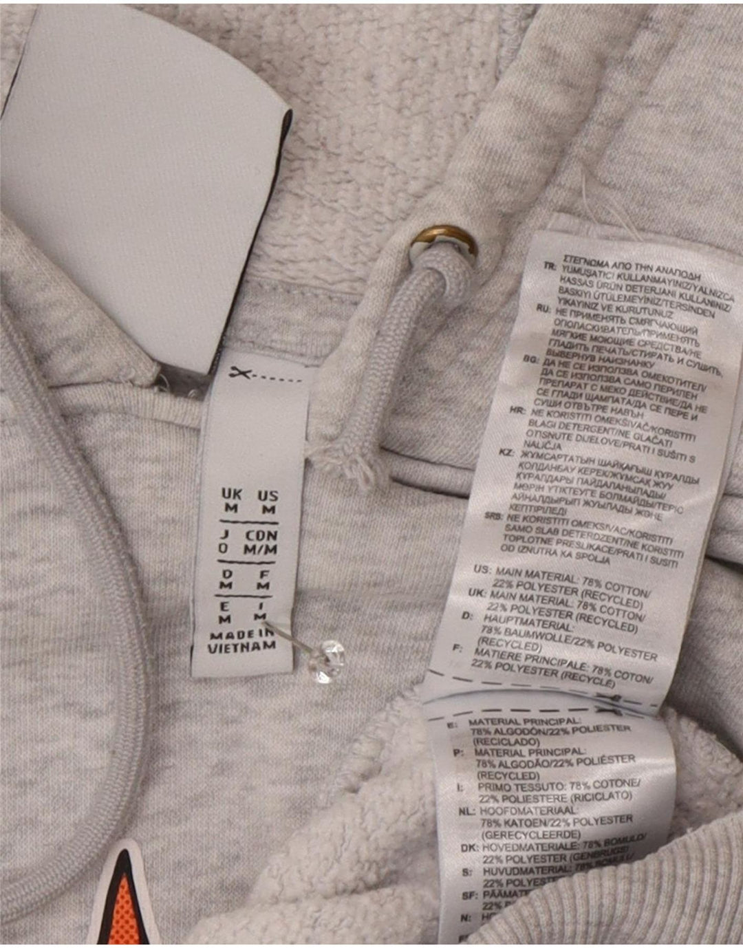 Męska bluza z kapturem Adidas Graphic, średnia szara bawełna
